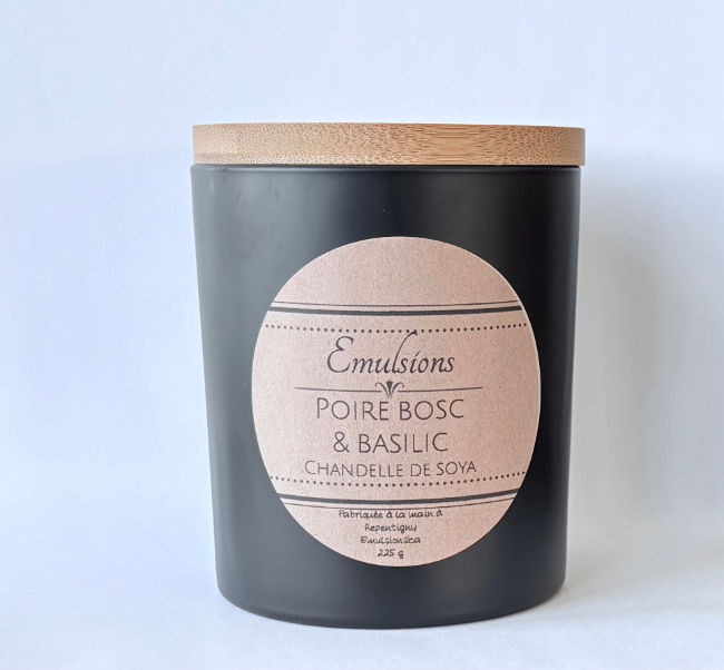 bougie - chandelle - candle -soja - soya - pear -poire -bosc -basil -basilic