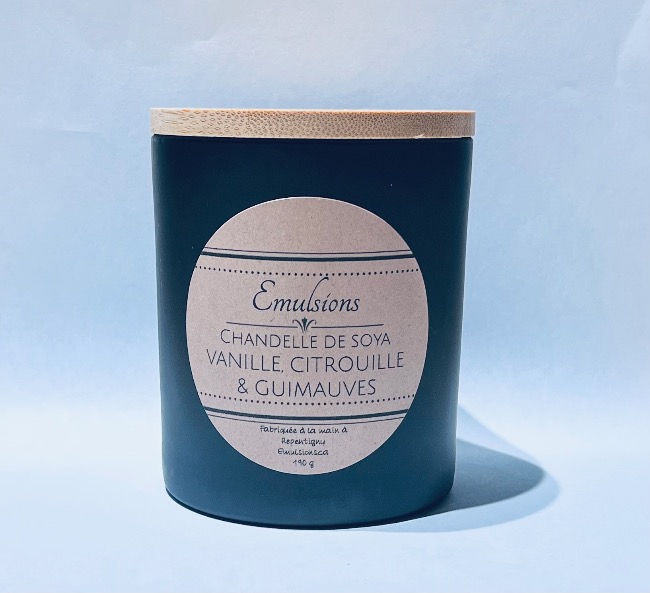 bougie - chandelle - candle -soja - soya - vanille -citrouille - marshmallow - guimauves - pumpkin - vanilla -
