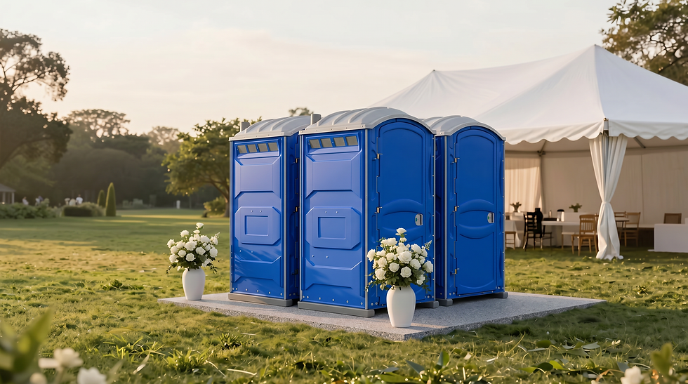 4 porta potty units for events and weddings