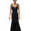 Thumbnail: Abby Paris BlackGown with Sequin Detail.Size 8