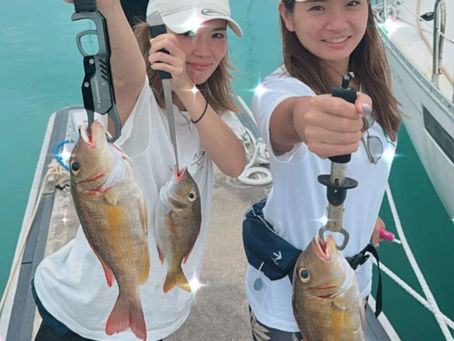 釣りガール2名様、ご乗船