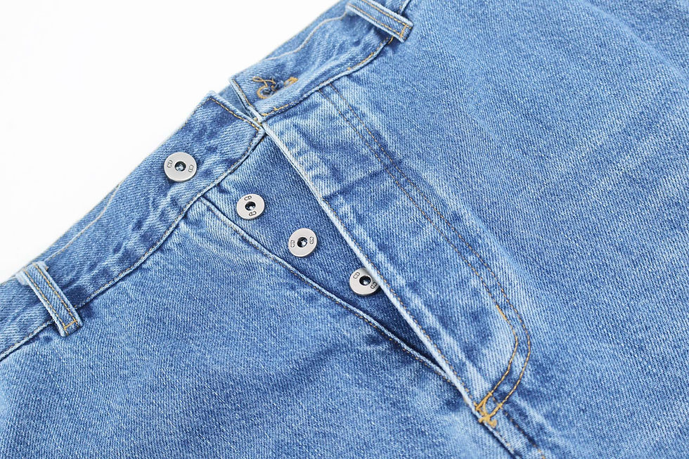 Thumbnail: SS26 Cargo Jeans in Blue Cotton Twill