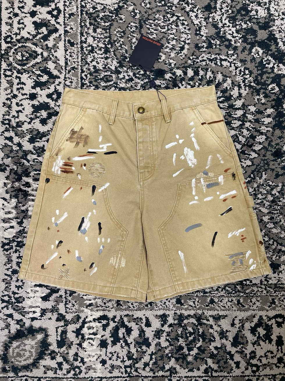 Thumbnail: SS26 Embellished Denim Carpenter Shorts
