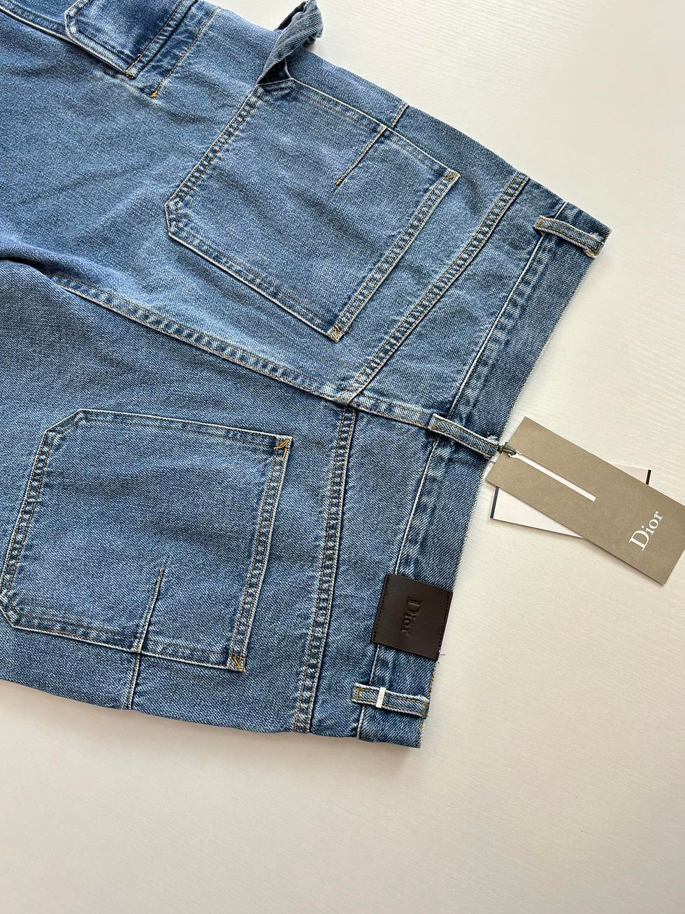 Thumbnail: SS26 Cargo Jeans in Blue Cotton Twill