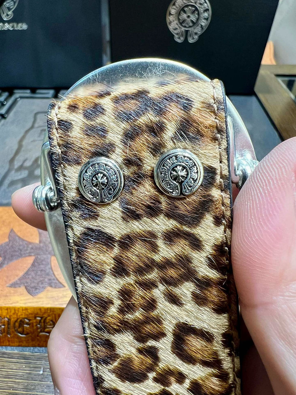 Thumbnail: CH Leopard Oval Cross Belt