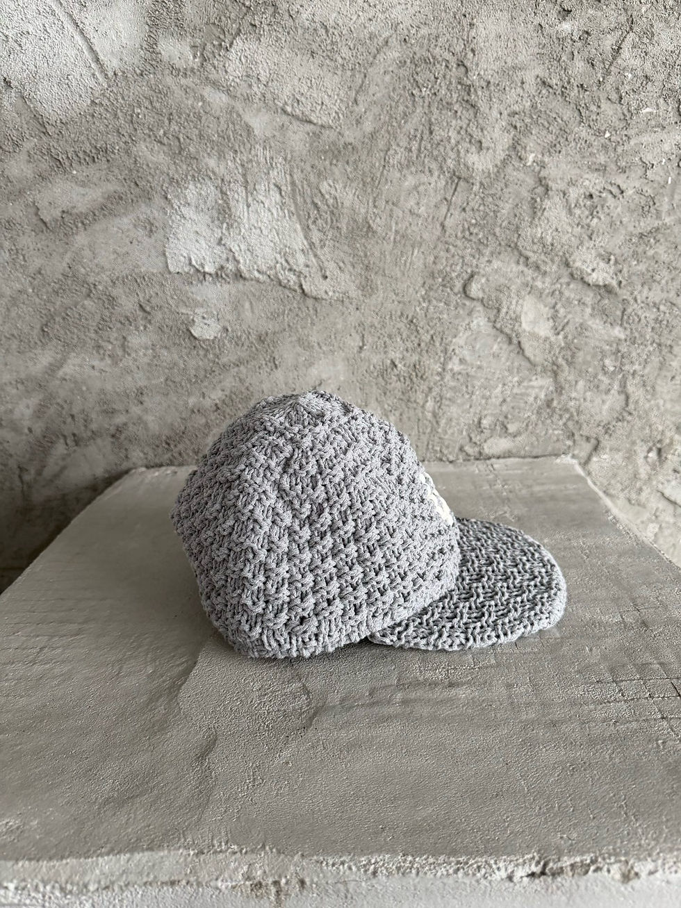 Thumbnail: MMY SS26 Chunky Knit Baseball Cap in Gray