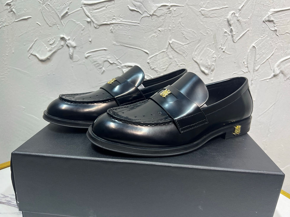Thumbnail: AMR MA Leather Penny Loafers in Black
