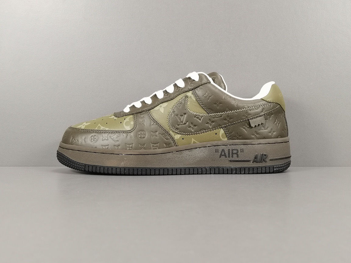 L x AF1 Monogram Embossed Olive