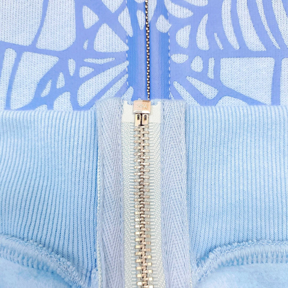 Thumbnail: Sp5der SS26 OG Web Zip Up Hoodie in Blue