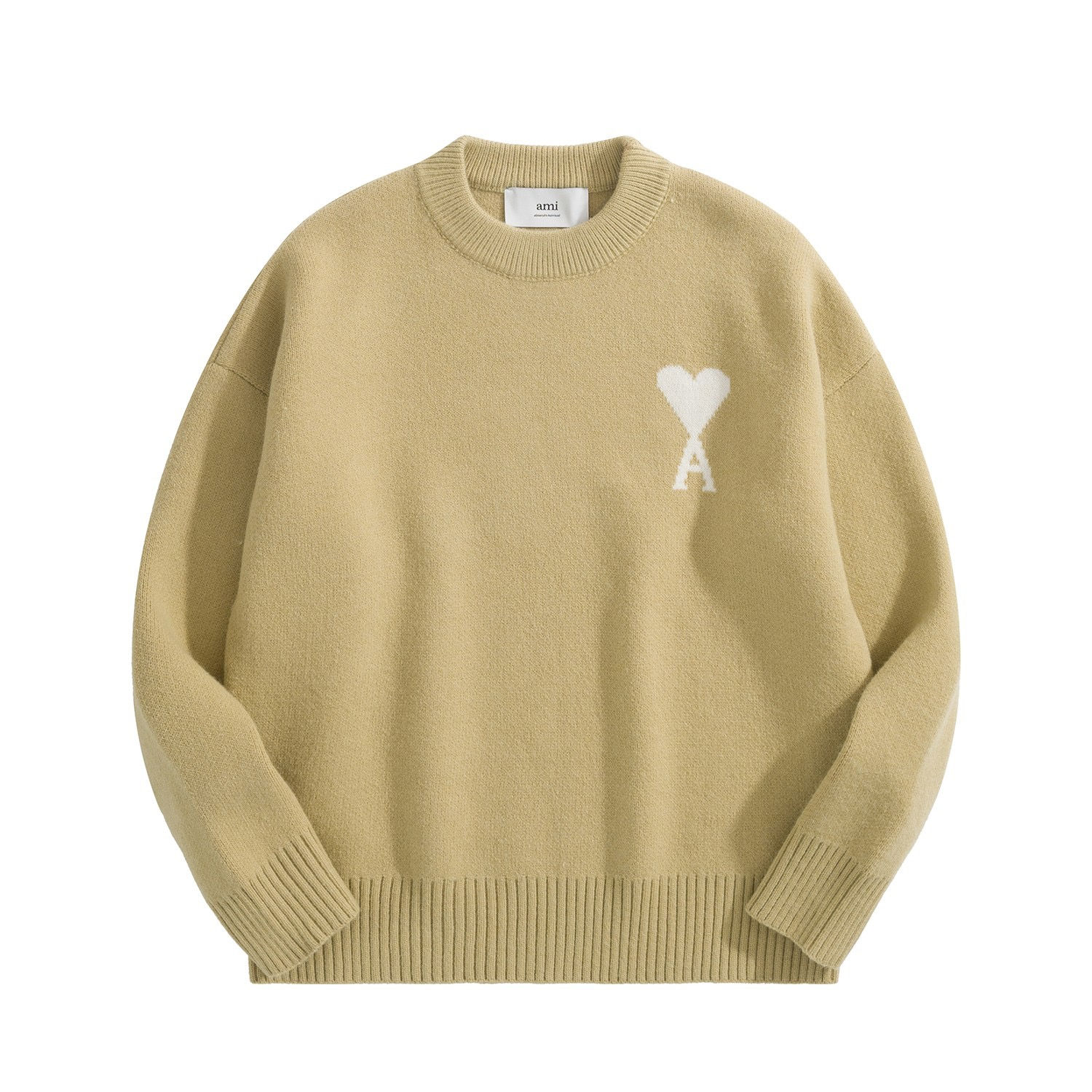 Ami FW25 Paris Sweater in Beige