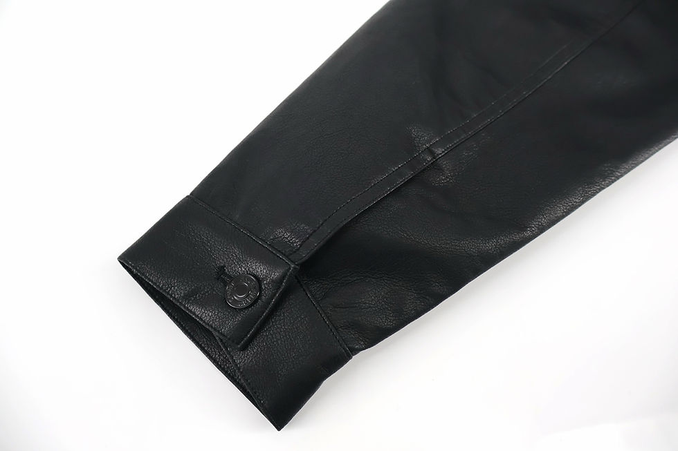 Thumbnail: SS26 Logo Embroidered Leather Shirt Jacket