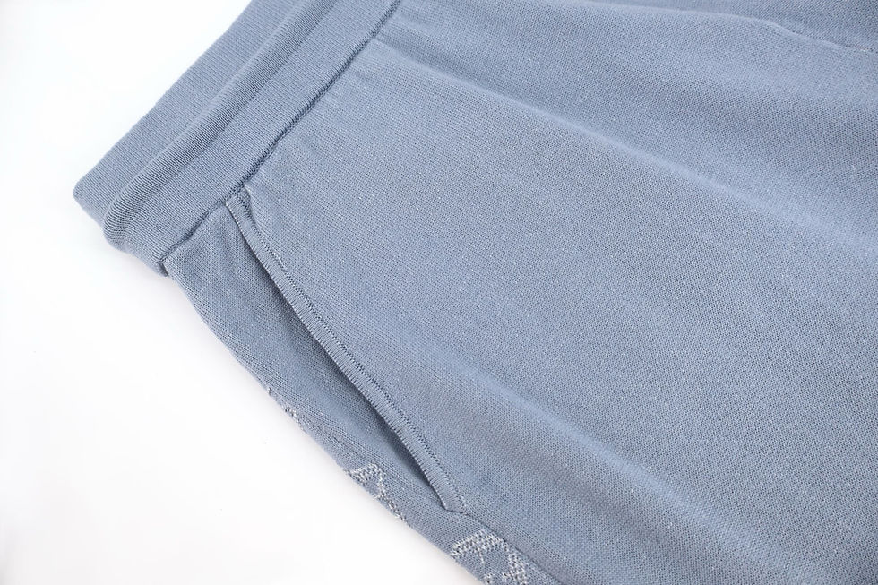 Thumbnail: SS26 Knitted Patchwork Denim shorts