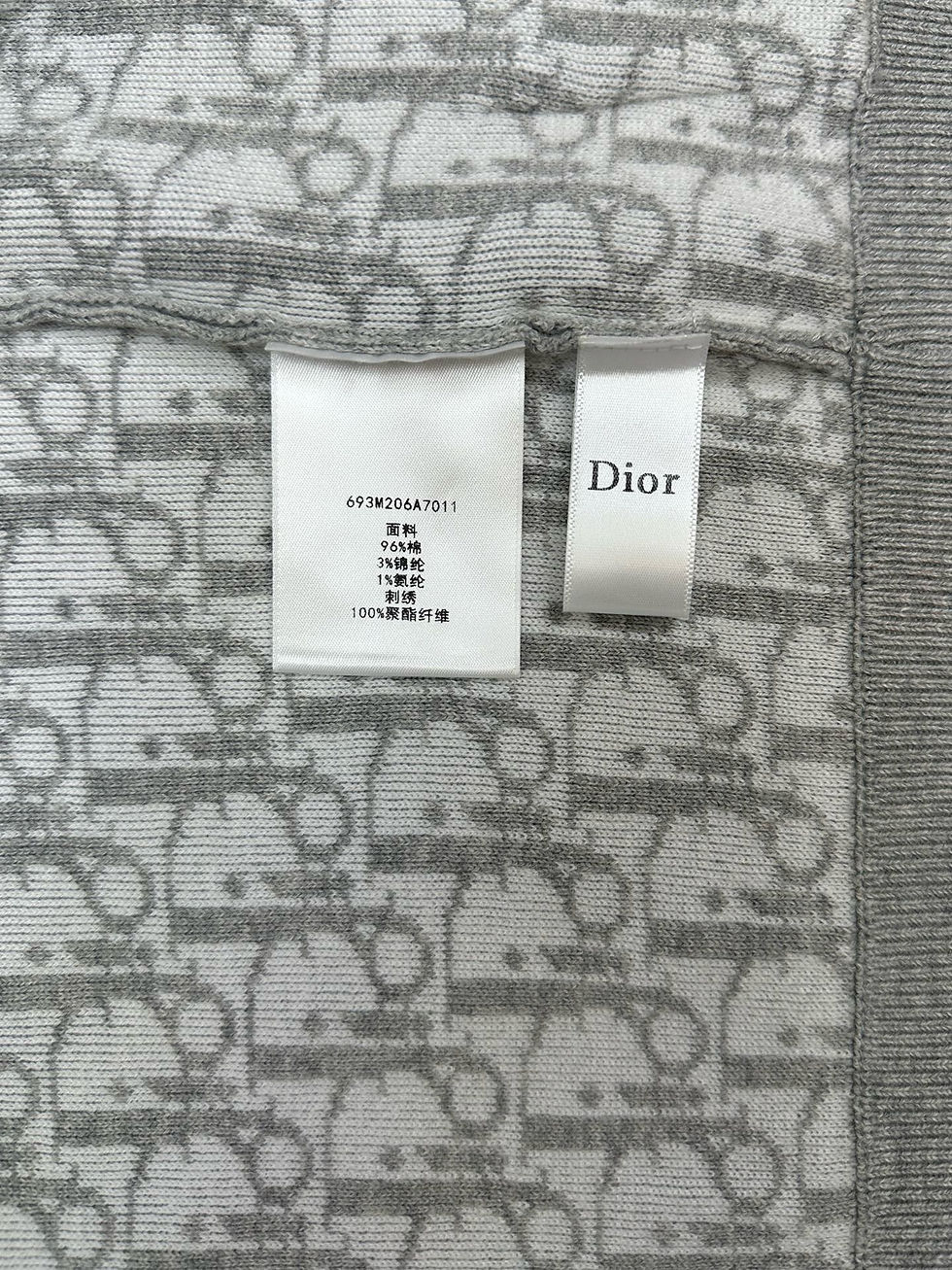 Thumbnail: SS26 Cotton Blend Jacquard Hooded Sweatshirt in Gray