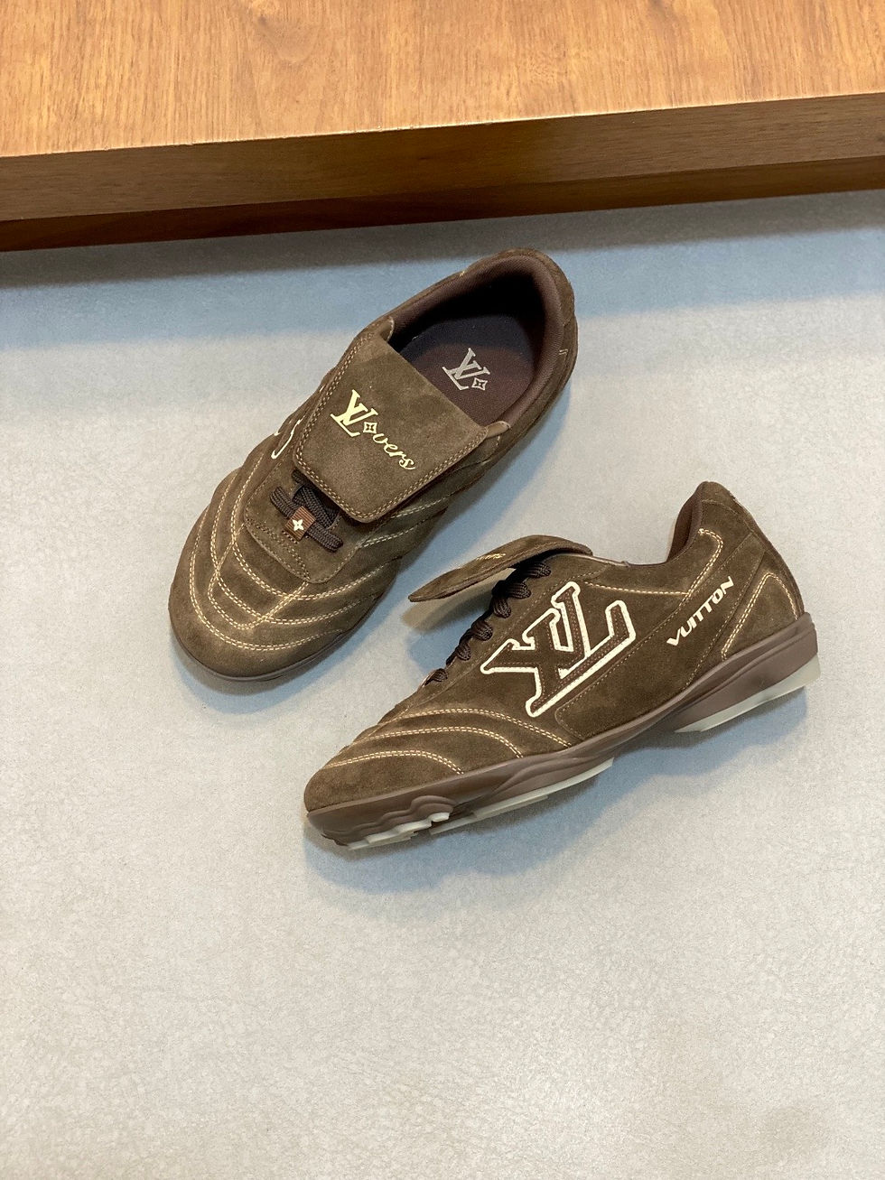 Thumbnail: SS26 Footprint Soccer Sneaker in Brown