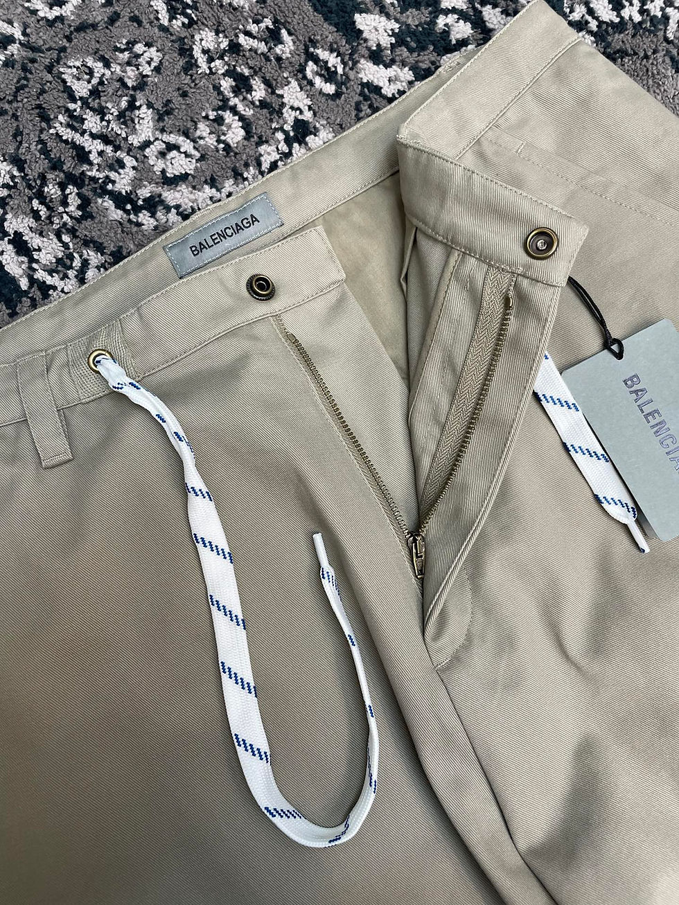 Thumbnail: SS26 Wide Leg Drawstring Pants in Beige