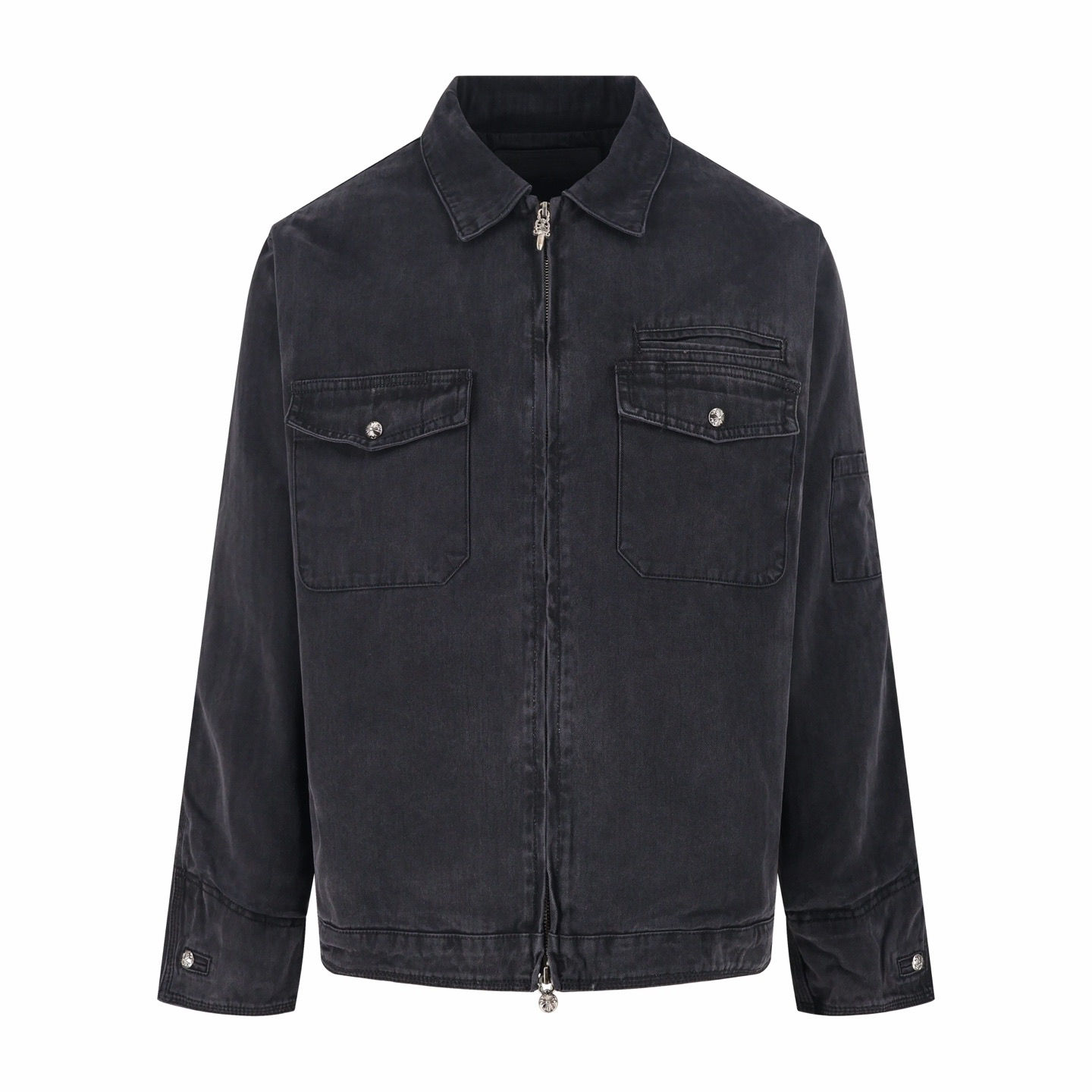 CH SS26 Washed Denim Dagger Zip Jacket