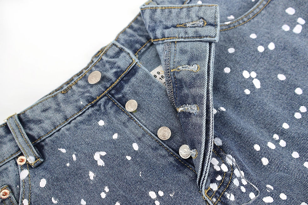 Thumbnail: MM6 SS26 Paint Splatter Straight Leg Jeans