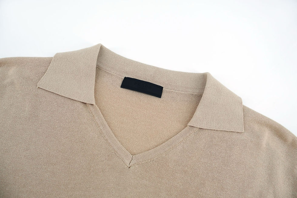 Thumbnail: SS26 Cashmere Polo Shirt in Beige