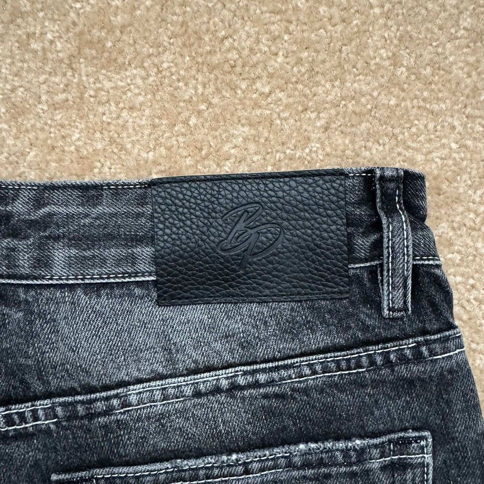 Thumbnail: Wide Leg Faded Whiskering Jeans