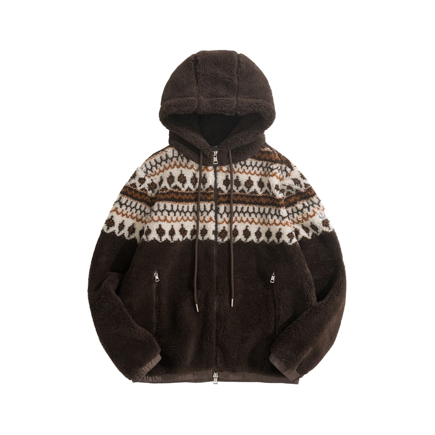 FW25 Fair Isle Hoodie in Brown