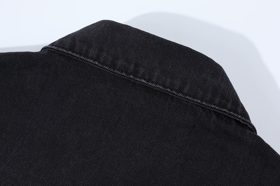 Thumbnail: SS26 Logo Plaque Denim Shirt in Black