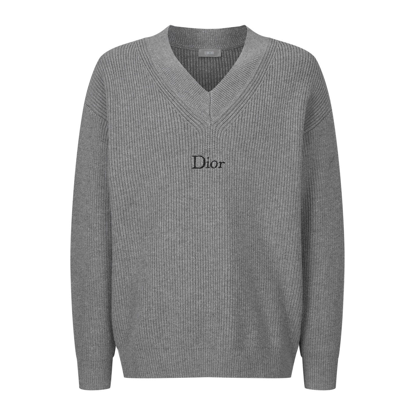 FW25 Logo Embroidered V-Neck Sweater