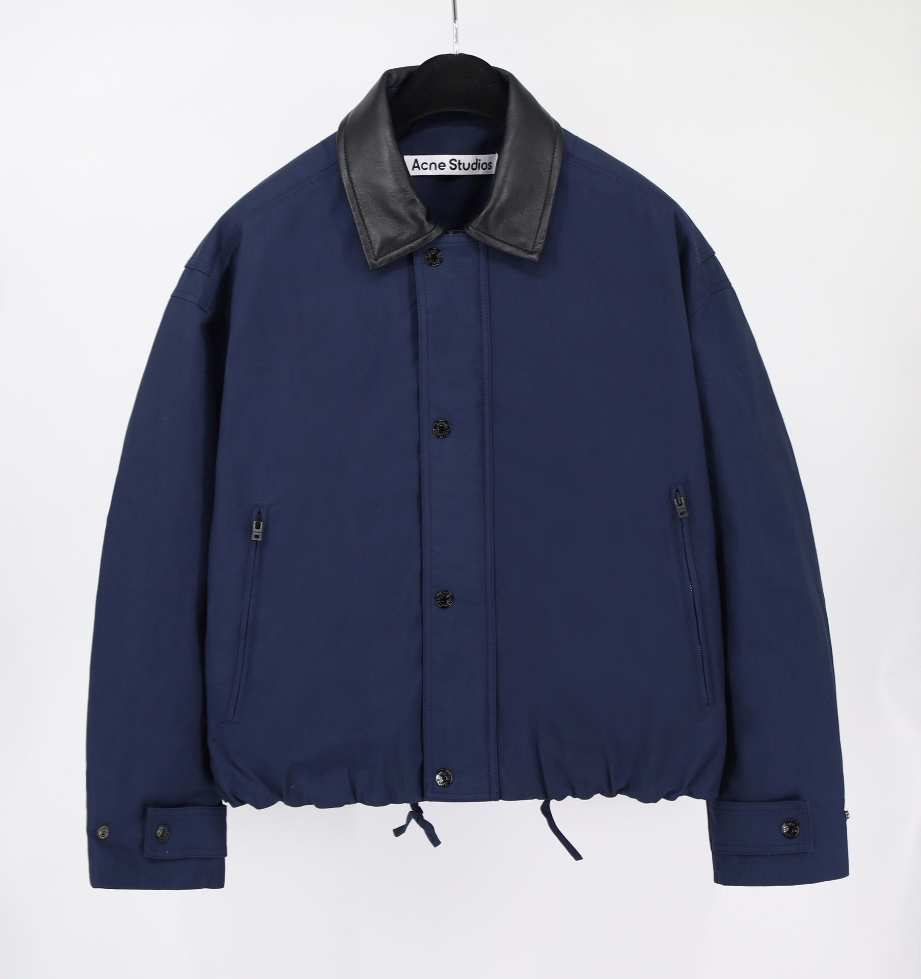 SS26 Bomber with Faxu Leather Collar