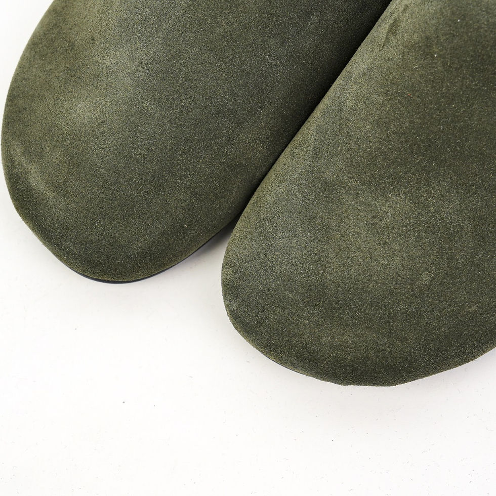 Thumbnail: The Row SS26 Hugo Suede Mules in Green