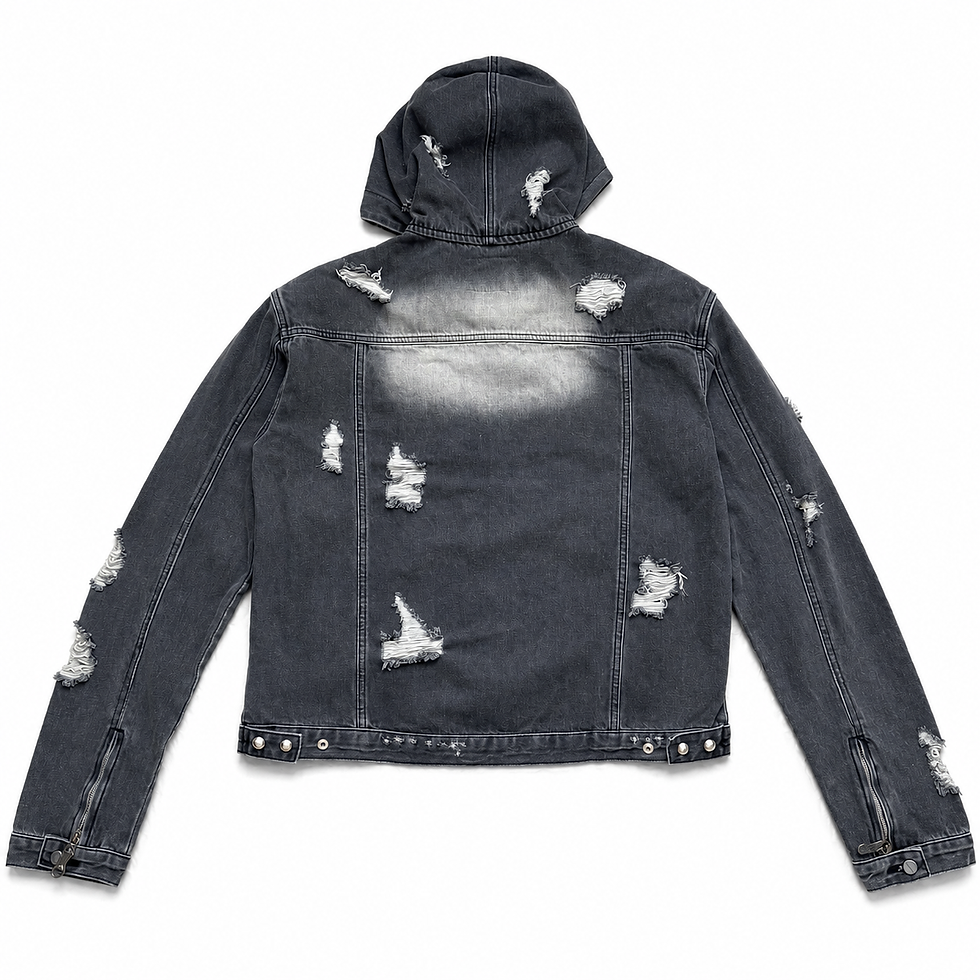 Thumbnail: Thug Club Denim Zip-Up Jacket