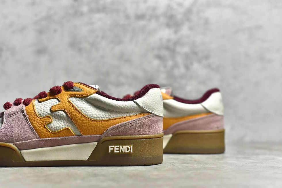 Thumbnail: Match Sneakers in Pink/Mustard