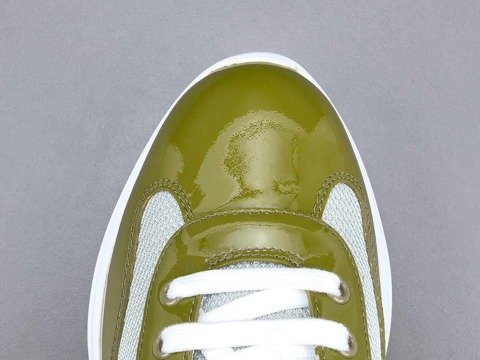 Thumbnail: SS26 America's Cup Sneakers Patent Leather in Olive