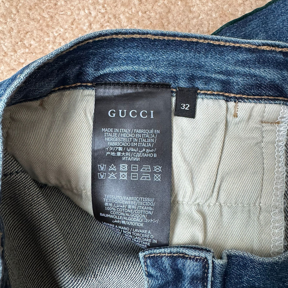 Thumbnail: [US ONLY] Size 34 Web Stripe Denim Pants in Indigo
