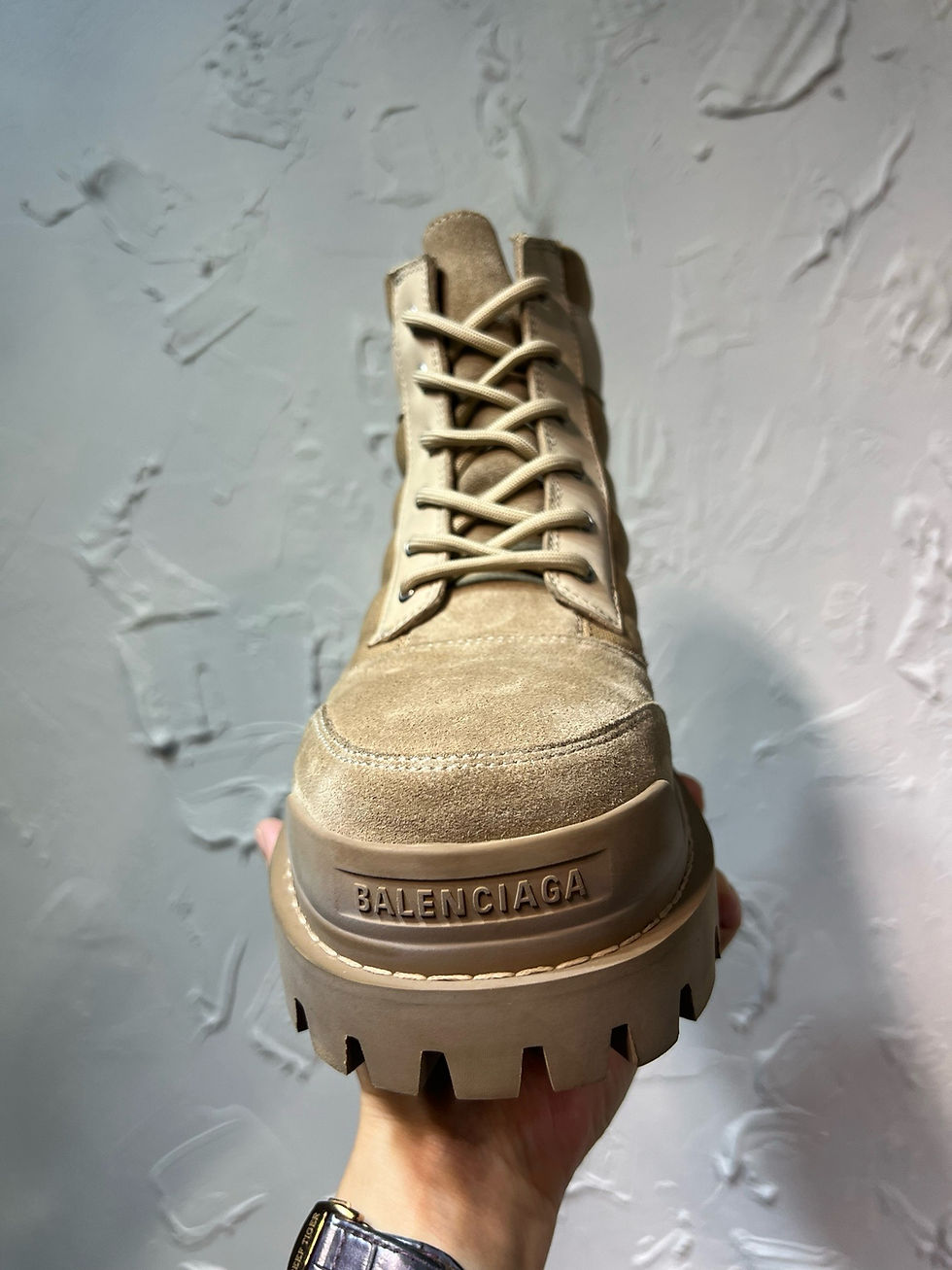 Thumbnail: SS26 Strike Lace Up Boot in Beige