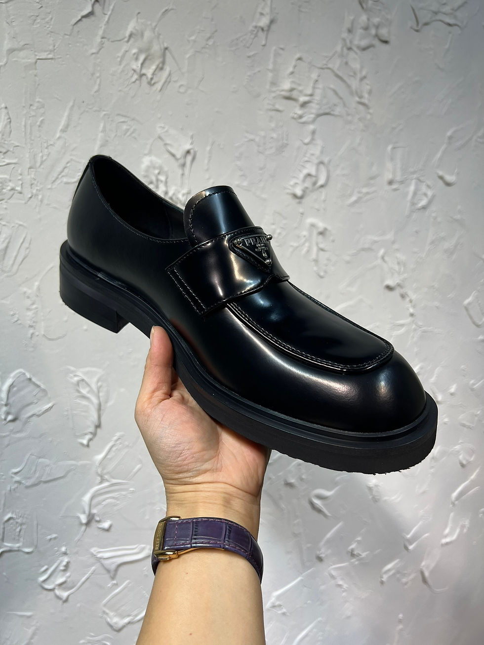 Thumbnail: PRD Brushed Leather Loafer Shoes