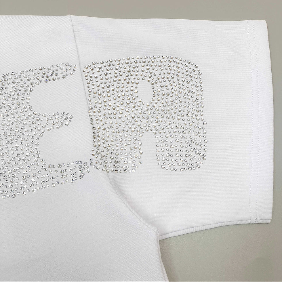 Thumbnail: Sp5der SS26 Rhinestone Silk Tee in White