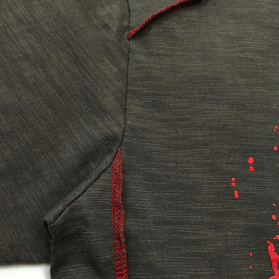 Thumbnail: Sp5der SS26 Slate Contrast Stitch Slub Tee