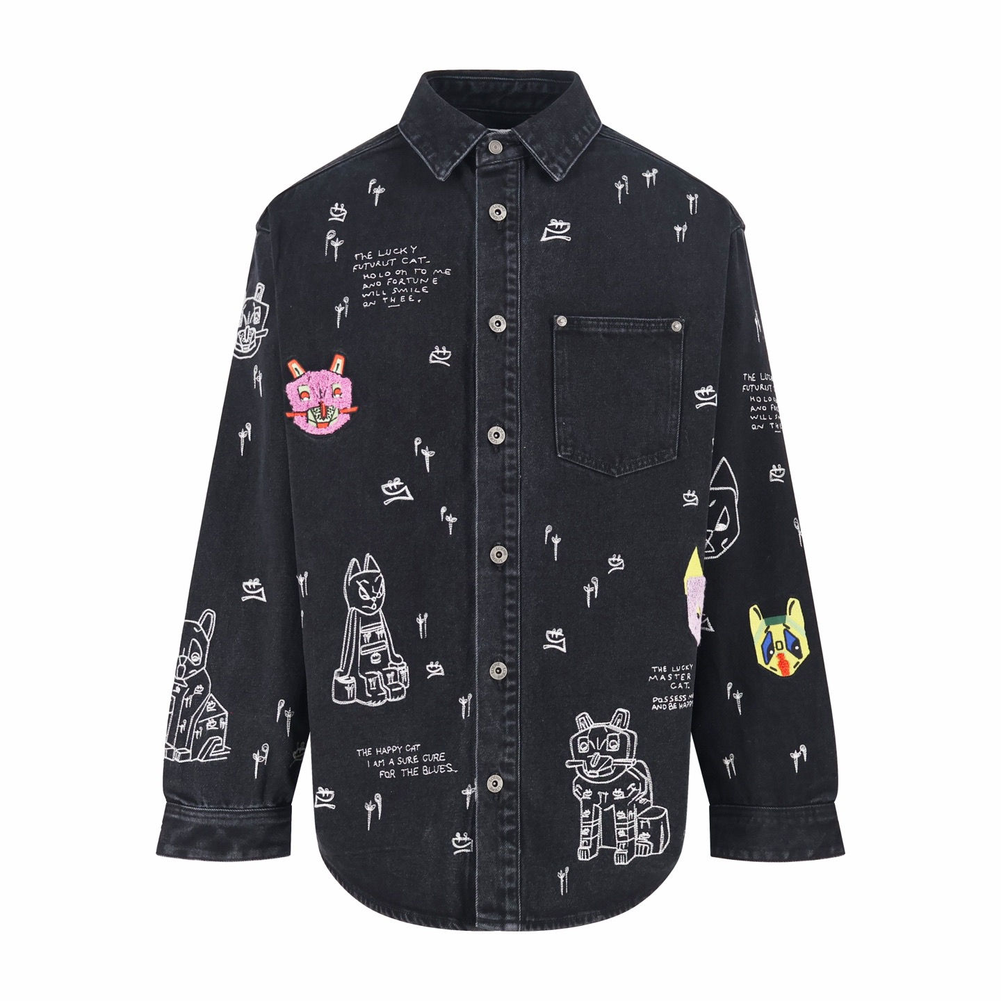 LWE x Louis Wain SS25 Embroidered Denim Overshirt