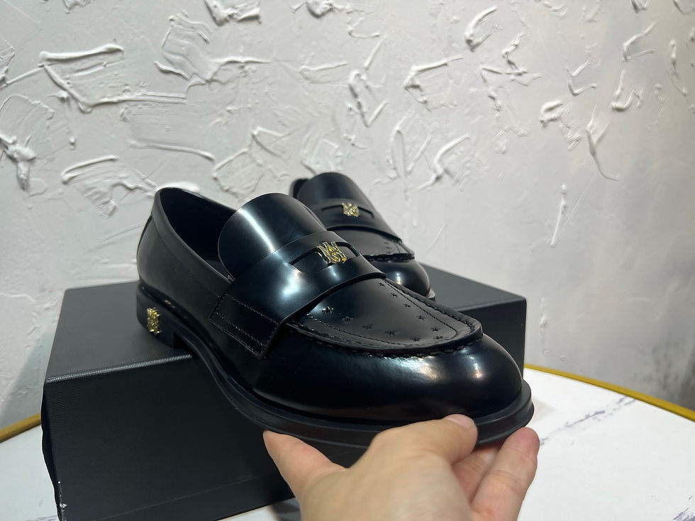 Thumbnail: AMR MA Leather Penny Loafers in Black