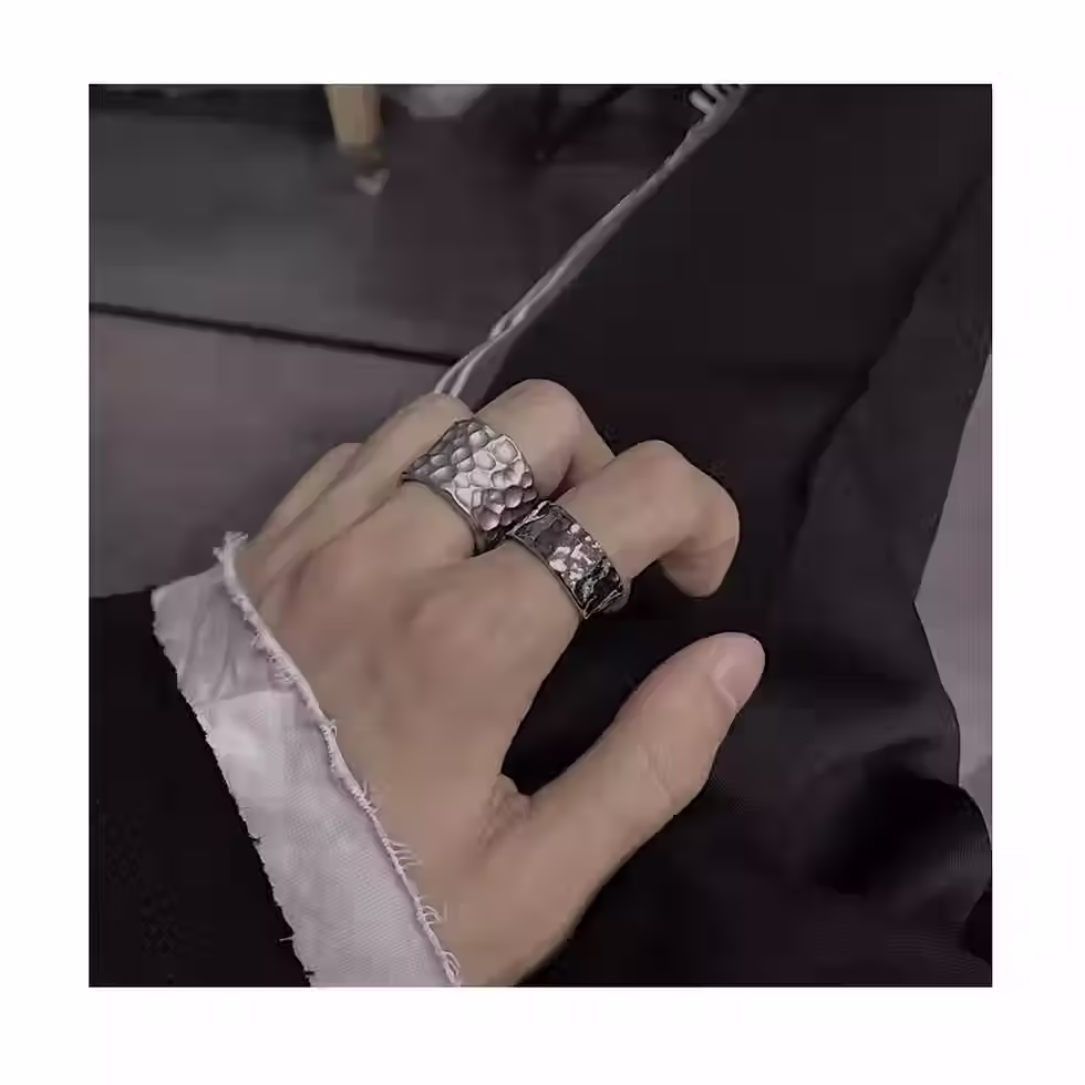 Thumbnail: Tinfoil Textured Ring