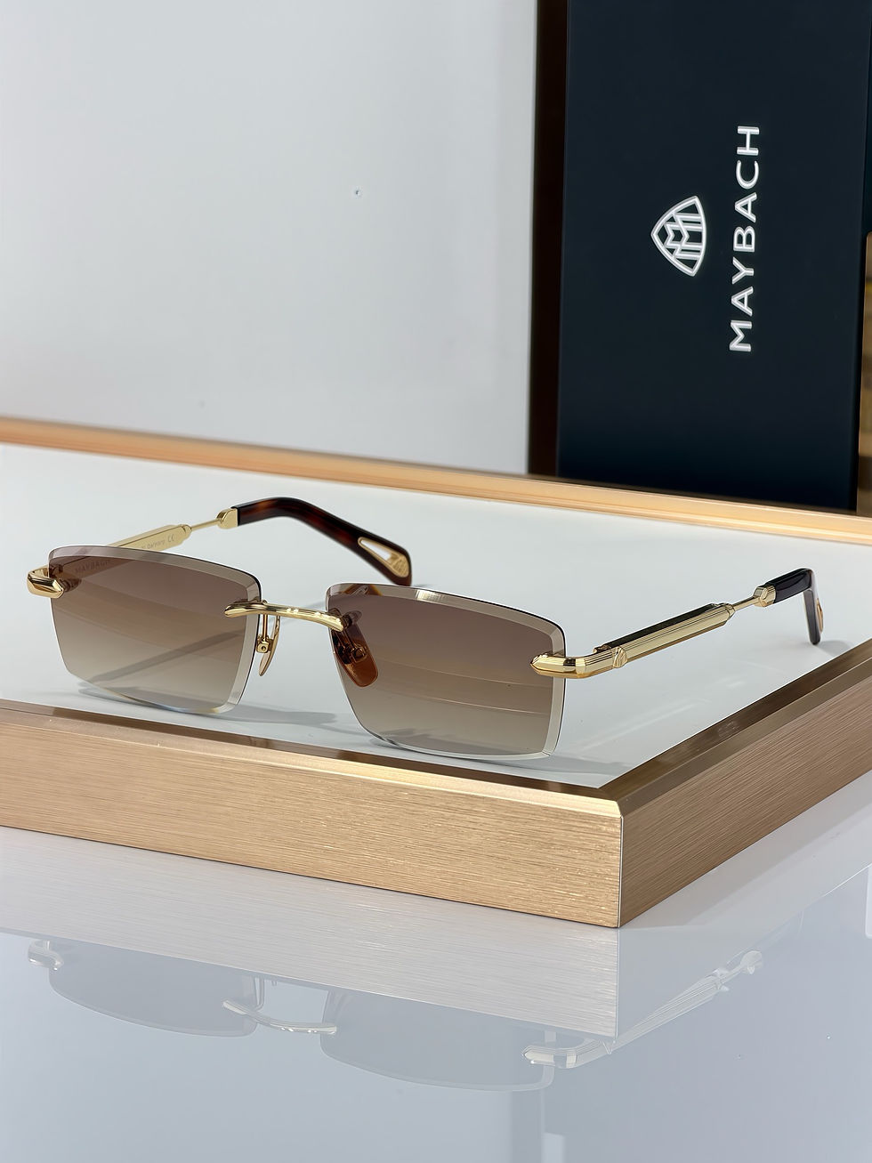 Thumbnail: Maybach SS26 Symphony II Rimless Rectangular Sunglasses in 6 Colors