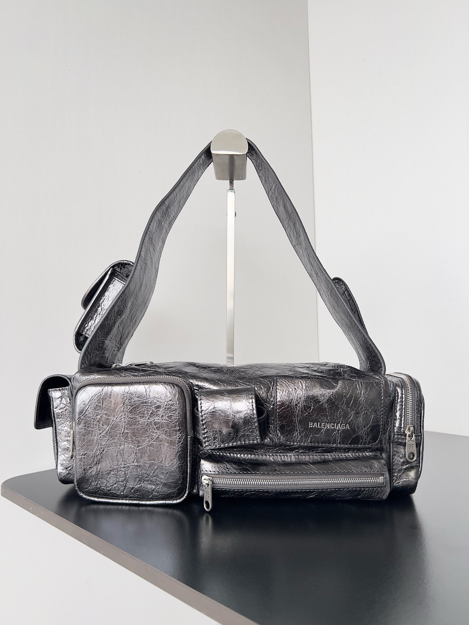 Superbusy Small Sling Shoulder Bag in Charcoal