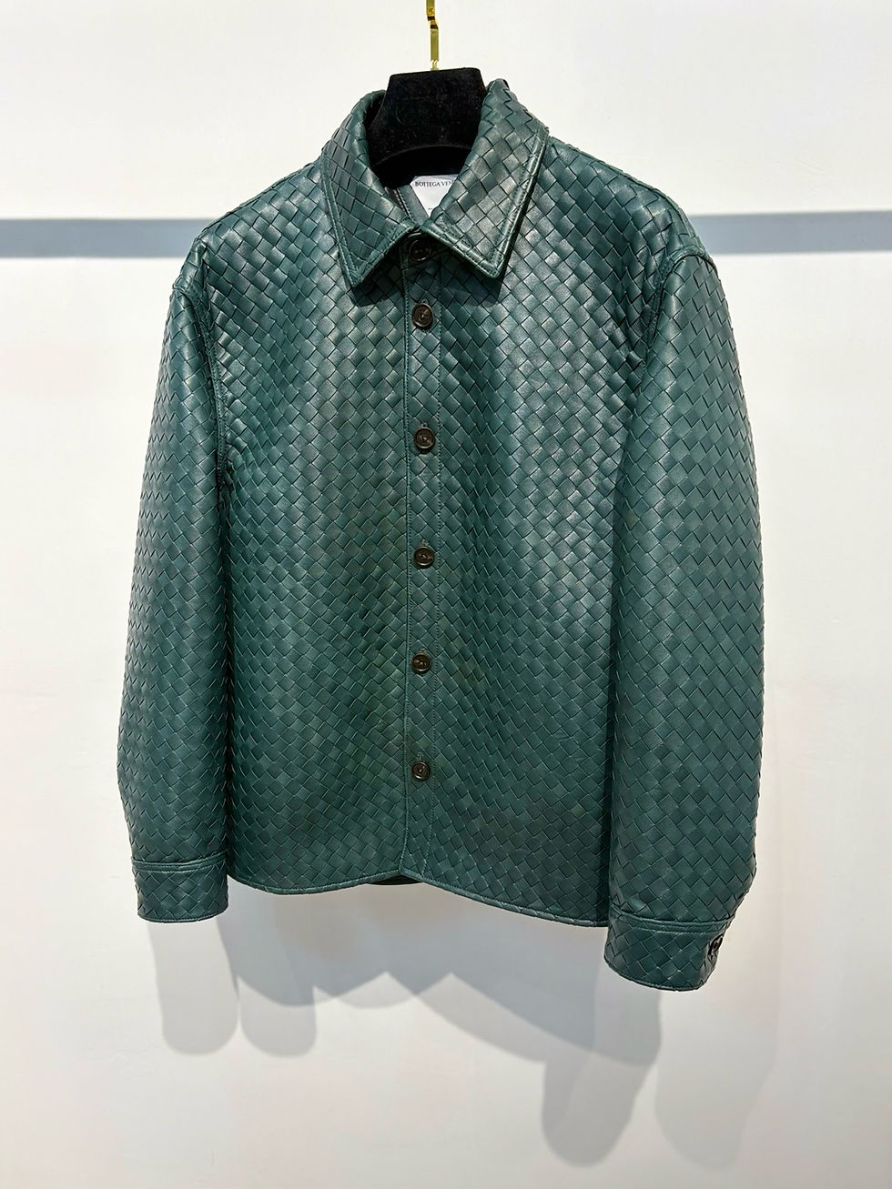 Thumbnail: BV SS26 Leather Shirt in Teal