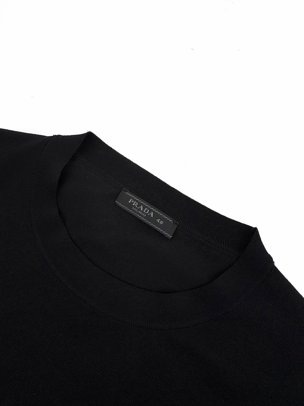 Thumbnail: SS26 Wool Crewneck Sweater in Black