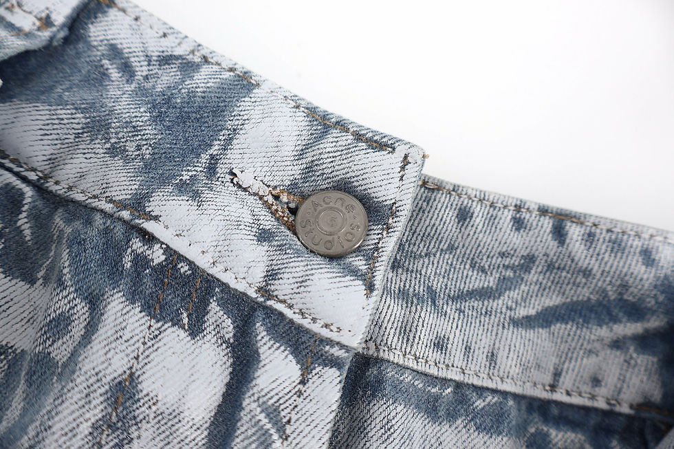 Thumbnail: SS26 Trompe L'oeil Coated Straight Leg Jeans
