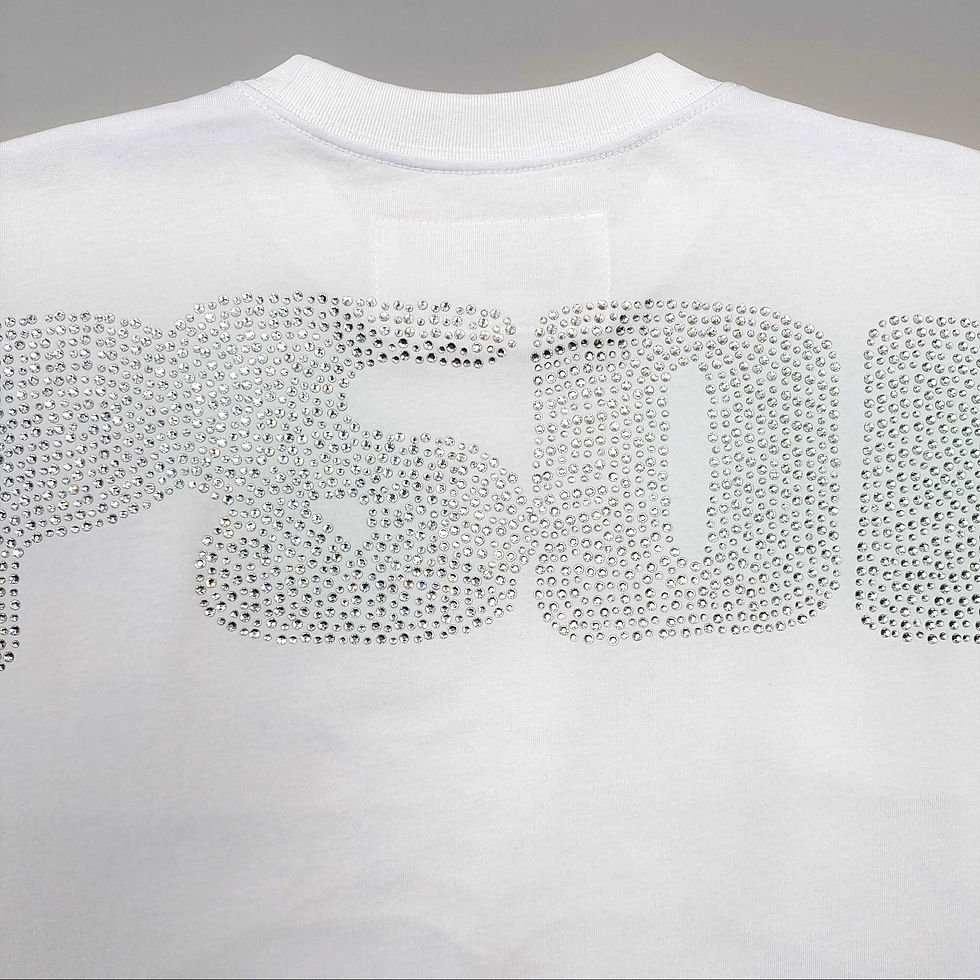 Thumbnail: Sp5der SS26 Rhinestone Silk Tee in White