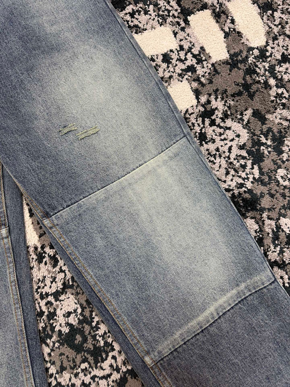 Thumbnail: SS26 Denim Pants with Patchwork Effect