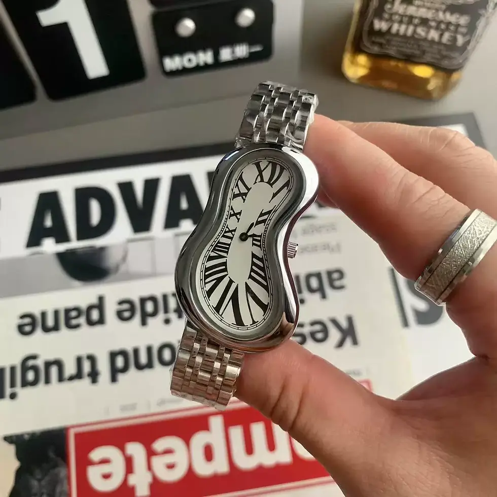 Thumbnail: Melting Oval Watch Metal Band In 2 Colors
