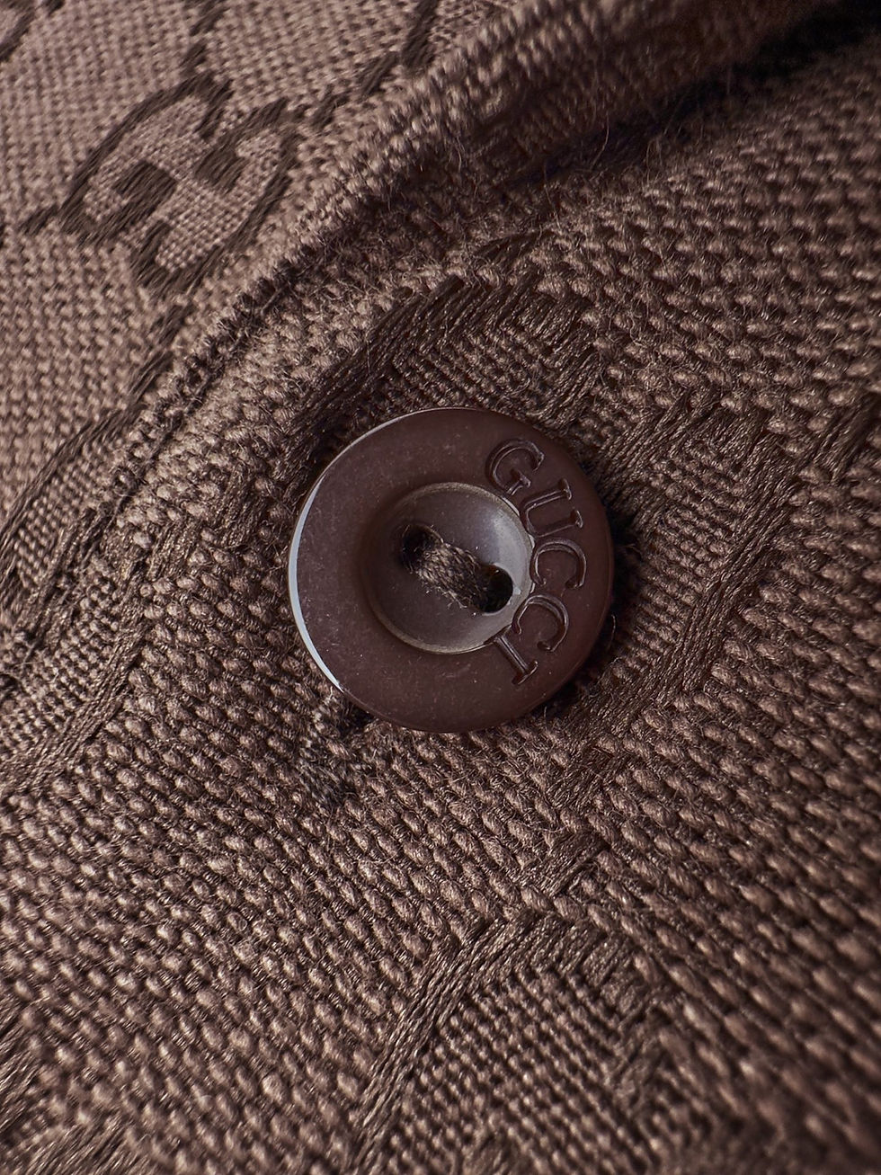 Thumbnail: SS26 Linen Blend GG Canvas Shirt in Brown