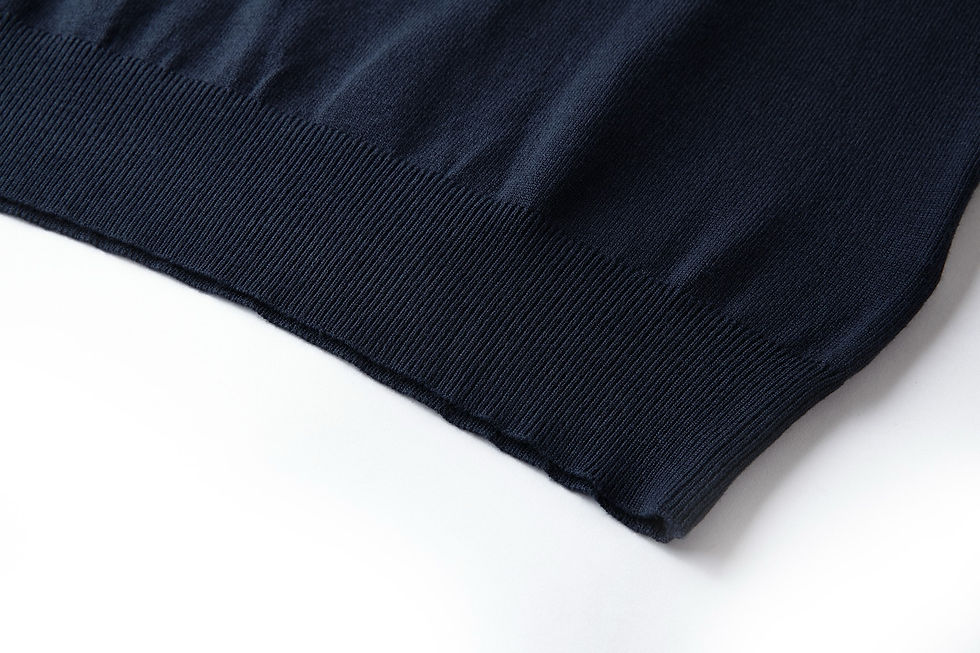 Thumbnail: SS26 Knit Wool Sweater with Embroidery in Navy