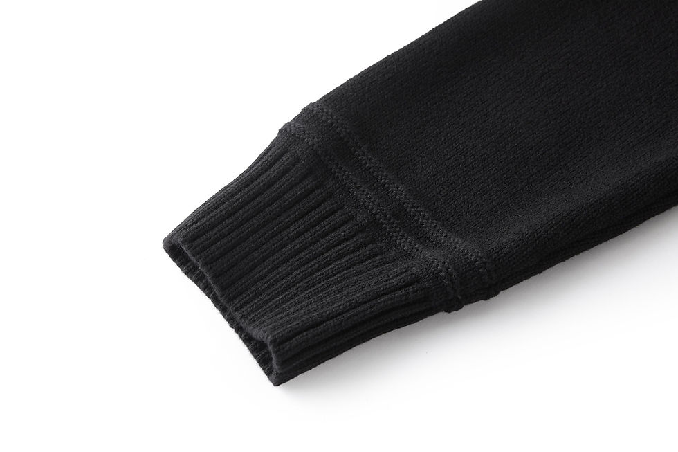 Thumbnail: SS26 Knit Cotton Wool Sweater in Black